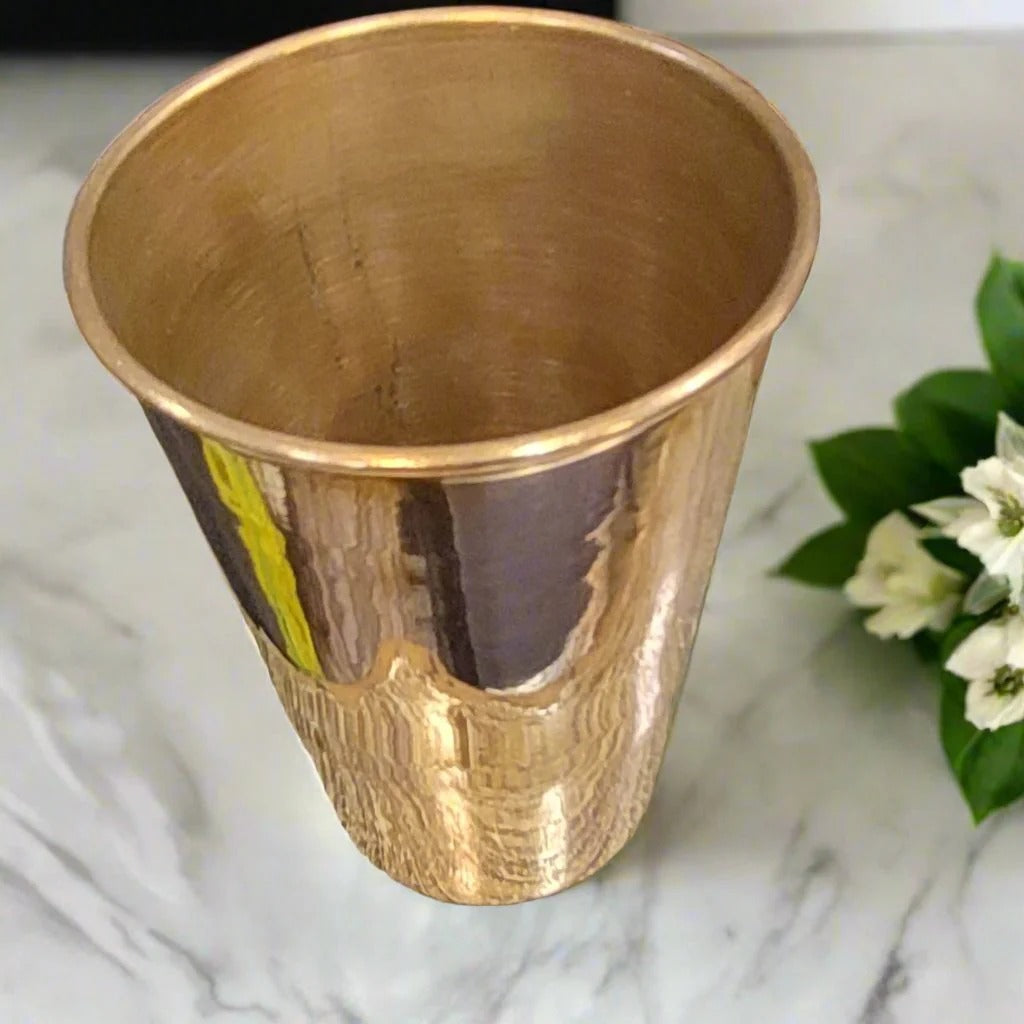 Pure Copper Set of 2 pcs Heavy Weight Glass Hygienic and Healthy