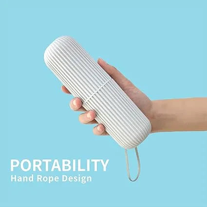 Portable Toothbrush Travel Case – Toothpaste Cup & Toothbrush Holder Storage Box for Travel, Camping & Home