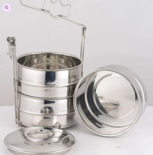 Hot tiffin With Bag Heavy Thick Steal