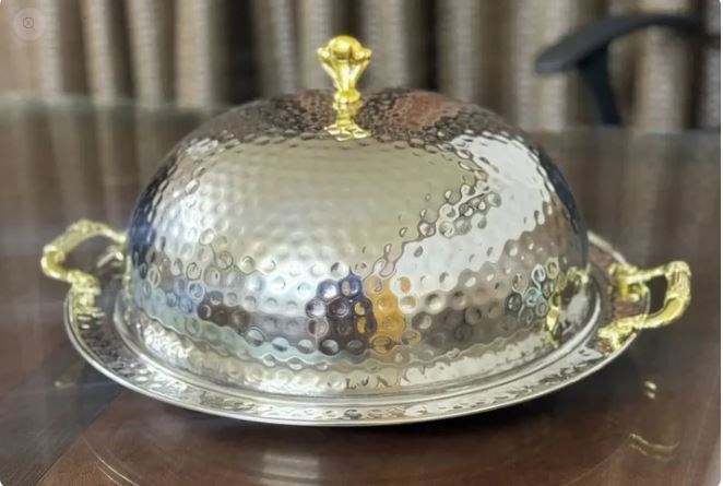 BBQ Hammered Stainless Steel Platter