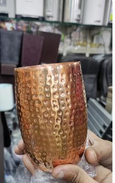 Handcrafted Hammered Copper Glass – Premium Drinking Tumbler