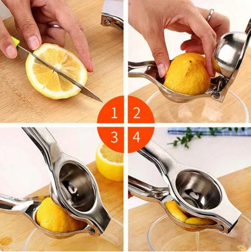 Stainless Steel Lemon Squeezer – Manual Hand Press Juicer