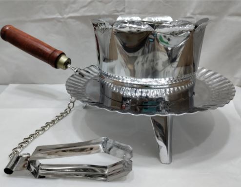 Stainless Steel Incense Burner (Lobaan Dan / Dhoni)