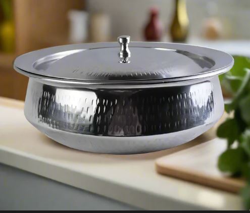 Stainless Steel Mathar Handi – Hammered Finish