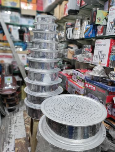 Silver Aluminum Lagan – Flat Bottom with Beautiful Design