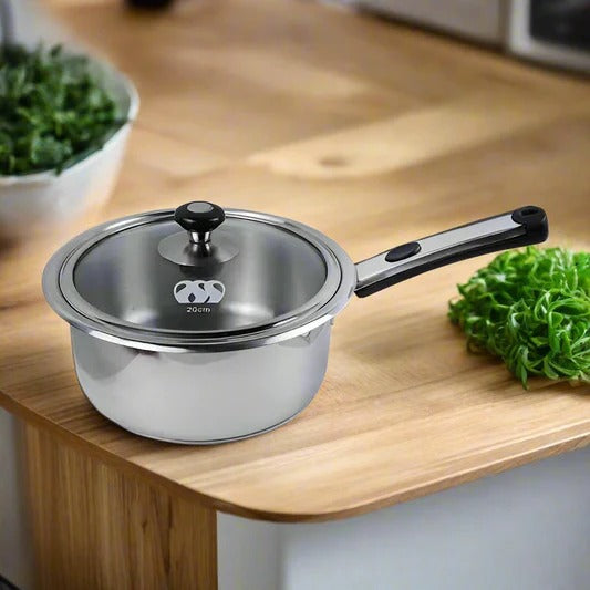 Alpha Stainless Steel Saucepan – Double Bottom for Tea & Milk Boiling