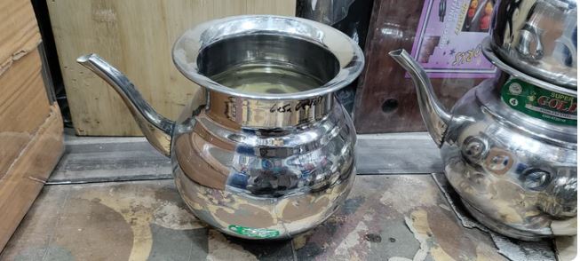 Heavy Stainless Steel Wuzu Lota