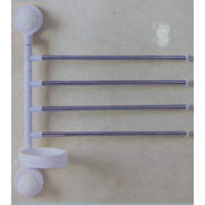 4-Bar Towel Rack With Hair Dryer Holder - AllThings
