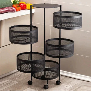 Premium Round Metal Trolley - AllThings