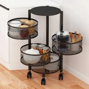 Premium Round Metal Trolley - AllThings