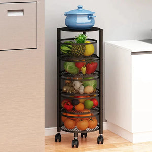 Premium Round Metal Trolley - AllThings