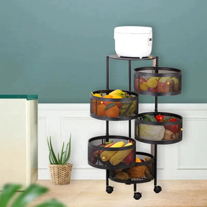 Premium Round Metal Trolley - AllThings