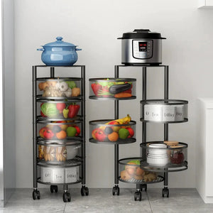 Premium Round Metal Trolley - AllThings