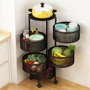 Premium Round Metal Trolley - AllThings