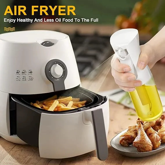 Oil Sprayer for Cooking – 200ml Olive Oil Mister Bottle for Air Fryer, Baking, Frying, BBQ & Salad