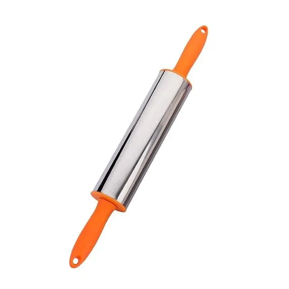 Stainless Steel Rolling Pin – Smooth Professional Metal Dough Roller for Baking, Pastry, Fondant, Pizza, Cookies & Pasta