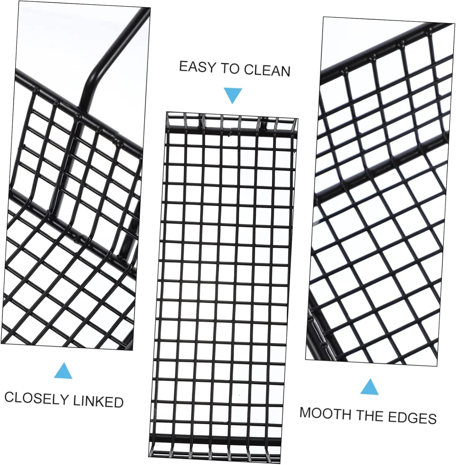 Fast Food Serving Basket with Ergonomic Handle – Wicker-Style French Fries & Chips Storage Basket for Kitchen, Café & Restaurant