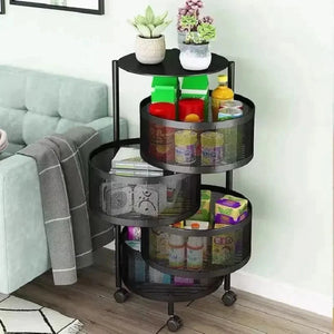 Premium Round Metal Trolley - AllThings