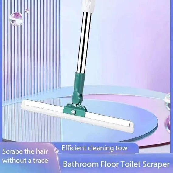 Silicone Broom Wiper Mop – Hair Sweeping & Water Scraping Floor Cleaner, Foam Bathroom Wiper for Home Cleaning