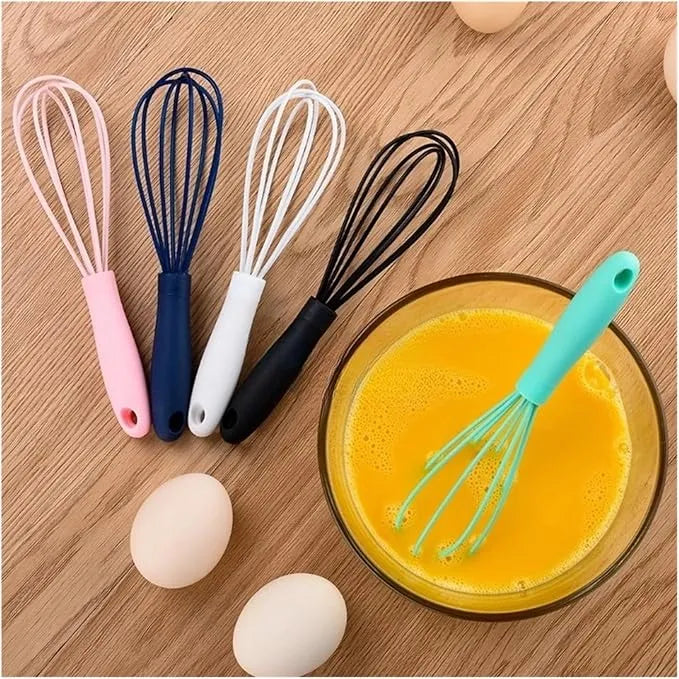 Silicone Whisk – Large Manual Egg Beater, Milk Frother & Mixer | Non-Stick Heat-Resistant Kitchen Baking Tool