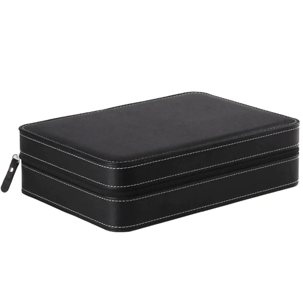 PU Leather Portable Watch Storage Bag with Zip