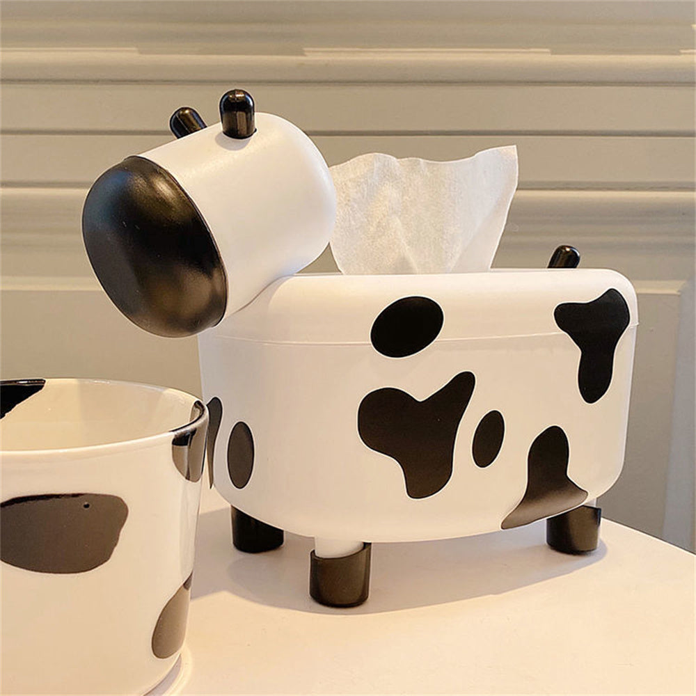 Cow Style Tissue Box and Toothpick Holder