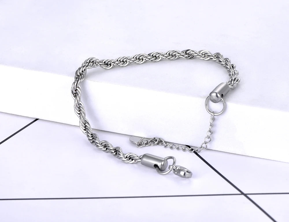 Stainless Steel Round Thin Snake Bracelet