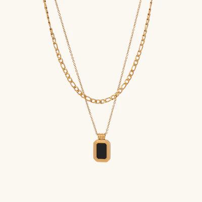 Black Onyx Two Layer Necklace