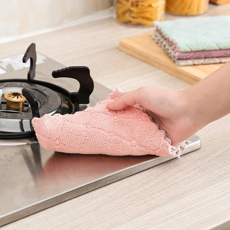Super absorbent microfiber kitchen cleaning cloth