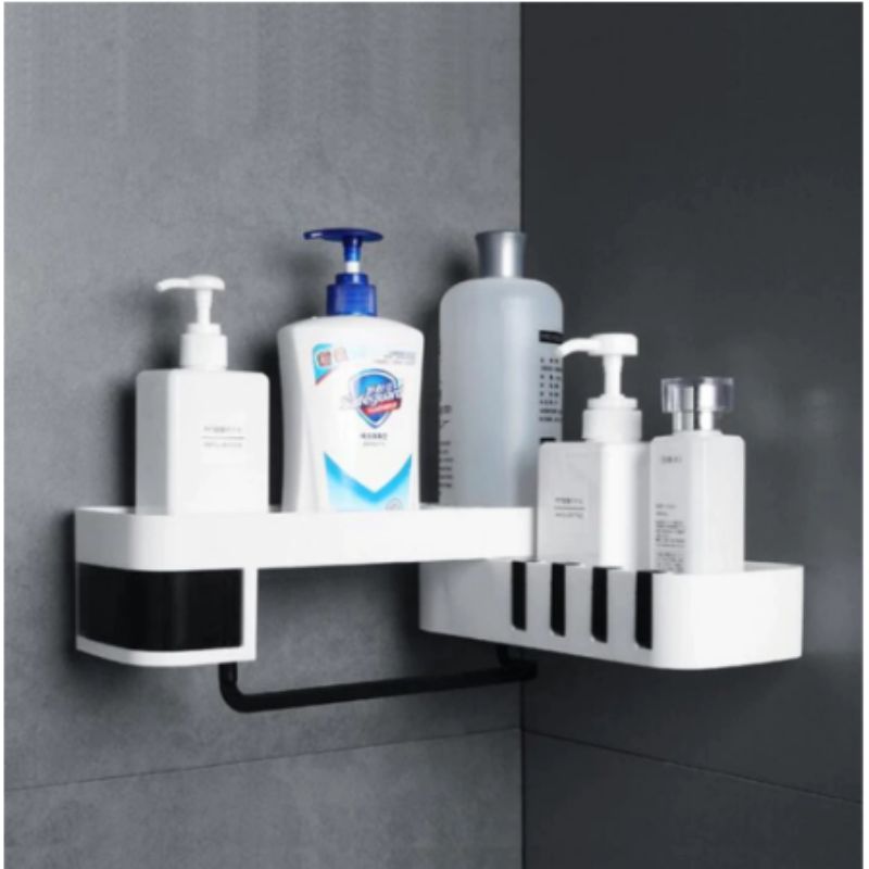 Self-adhesive wall corner rotating shelf - AllThings