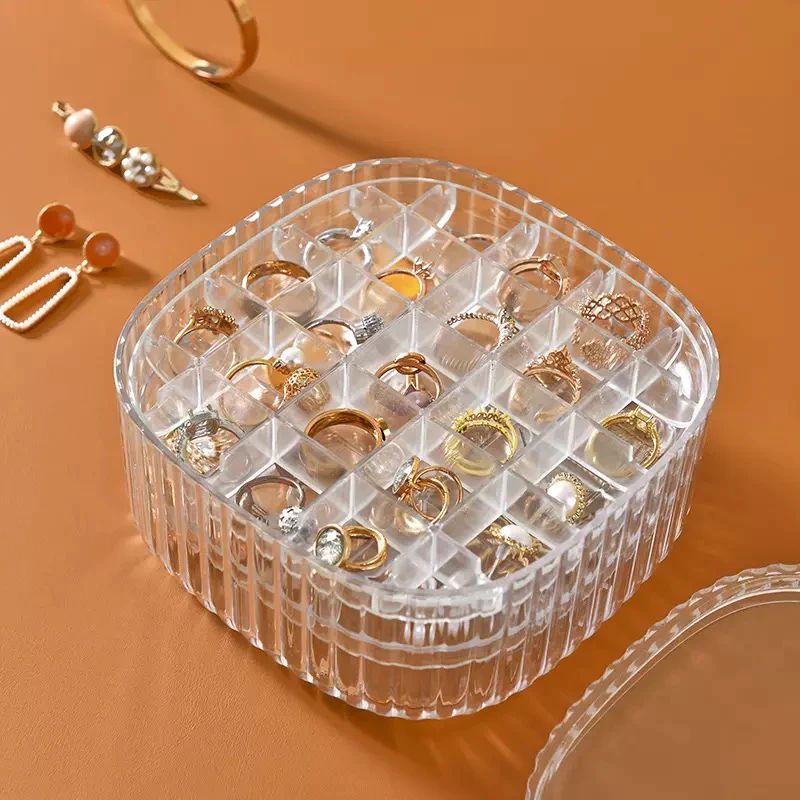 Transparent crystal jewelry storage organizer